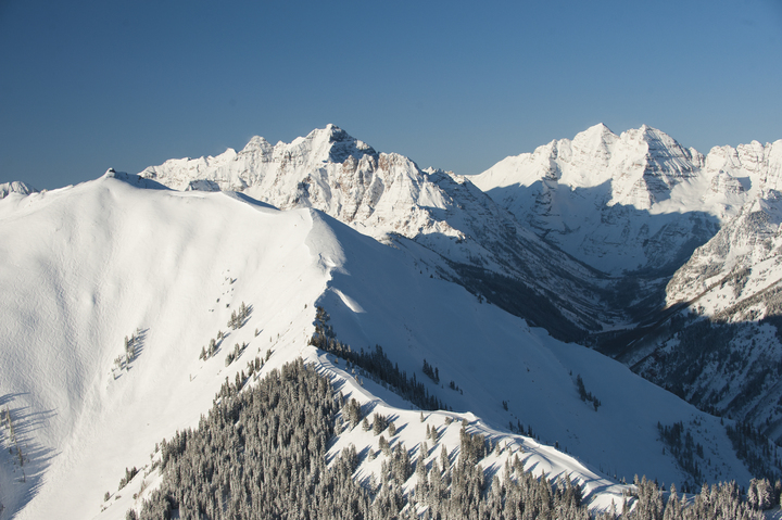 The infamous Highlands Bowl at Aspen/Snowmass ski area.