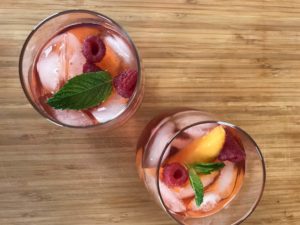 Rosé Sangria with Peaches and Raspberries - Recipe