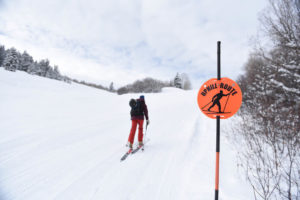 Uphill skiing