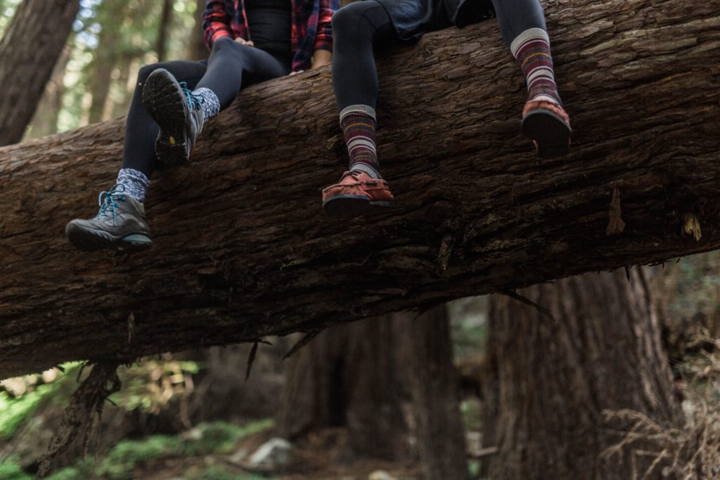 Hiking socks and boots