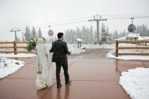 mountain wedding in winter